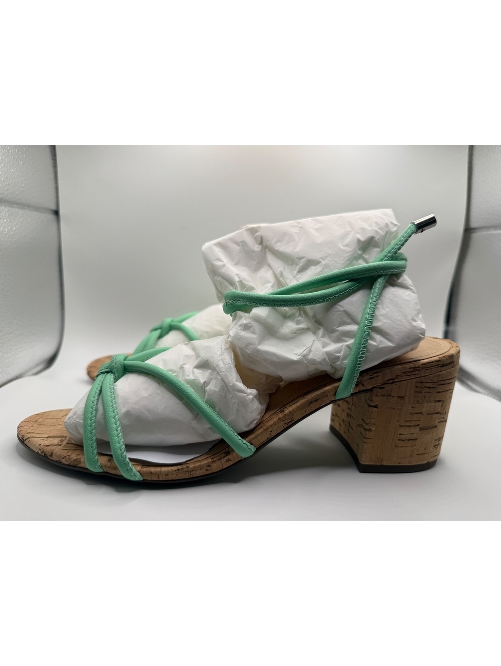 Schutz Susy Mint Green Block Heel Strappy Sandal 8.5